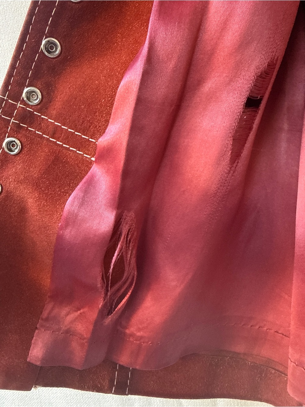 Women’s Rust Suede Button-Front Jacket - Picture 11 of 12